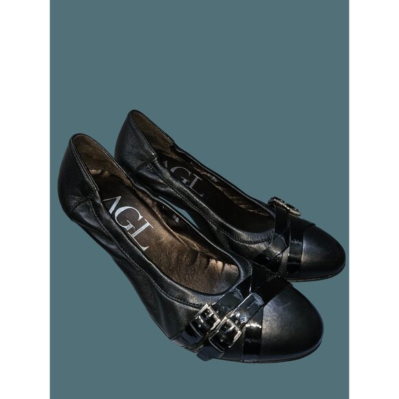 AGL Attilio Giusti Leombruni Belted Wrap Leather Pump Women Size 38 Classic - Picture 8 of 12